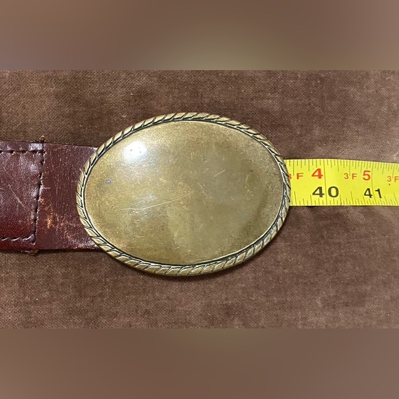 Western Buckle Braided Leather Belt - Picture 3 of 5